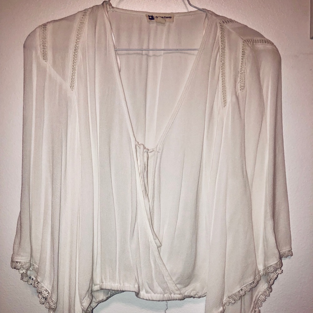 White, lightweight, beachy top